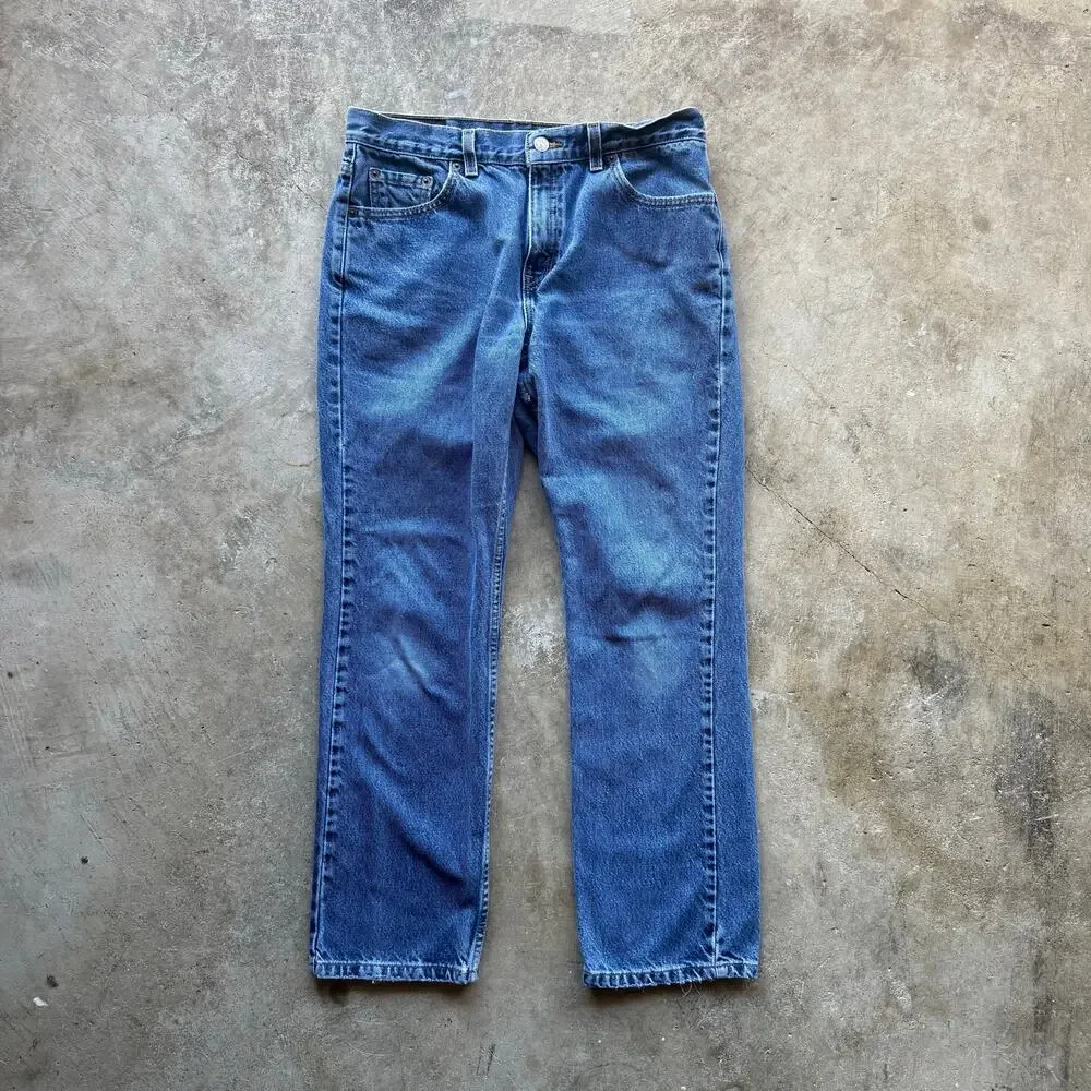 Vtg 1990s Levis 505s Medium Wash Denim Blue Jeans Size 32x29